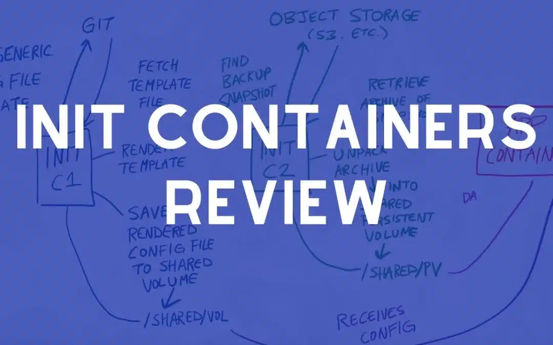 How do you handle special pod startup needs with initContainers?